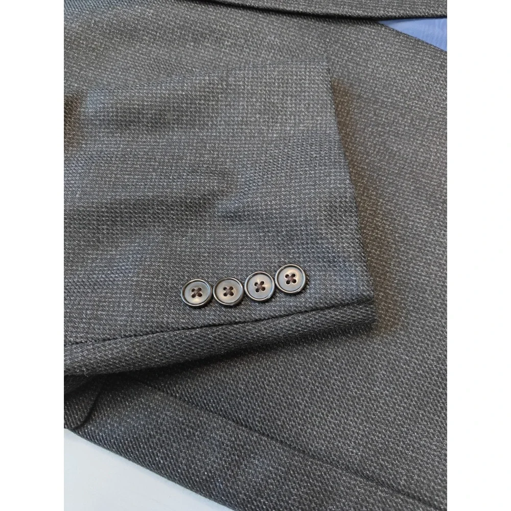 Chaps Mens Blazer Sports Coat 42R Charcoal Gray 2 Button Single Breasted Regular